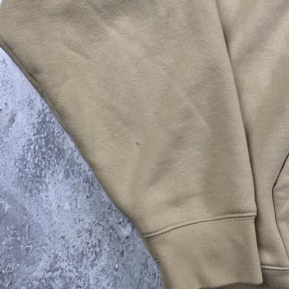 Fear Of God Essentials Hoodie Mens Large Beige FOG Streetwear Oversized Heavy - Picture 3 of 9